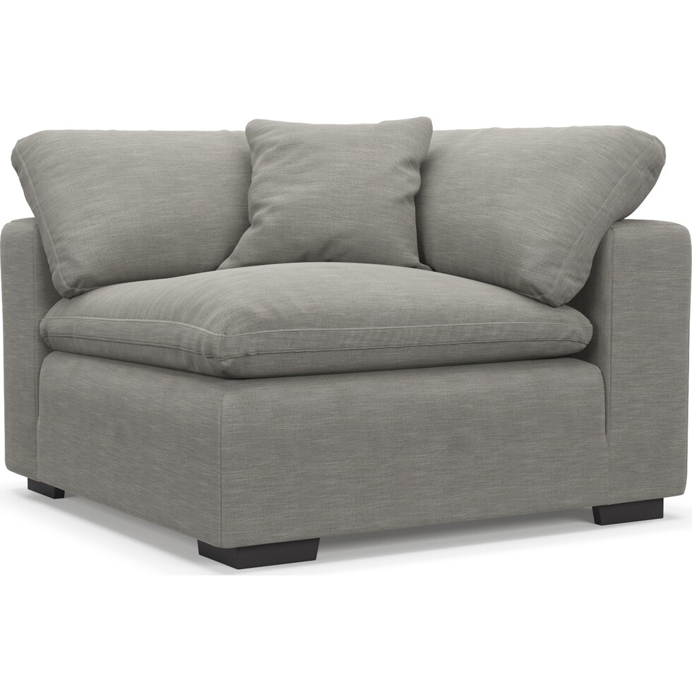 plush gray corner chair   