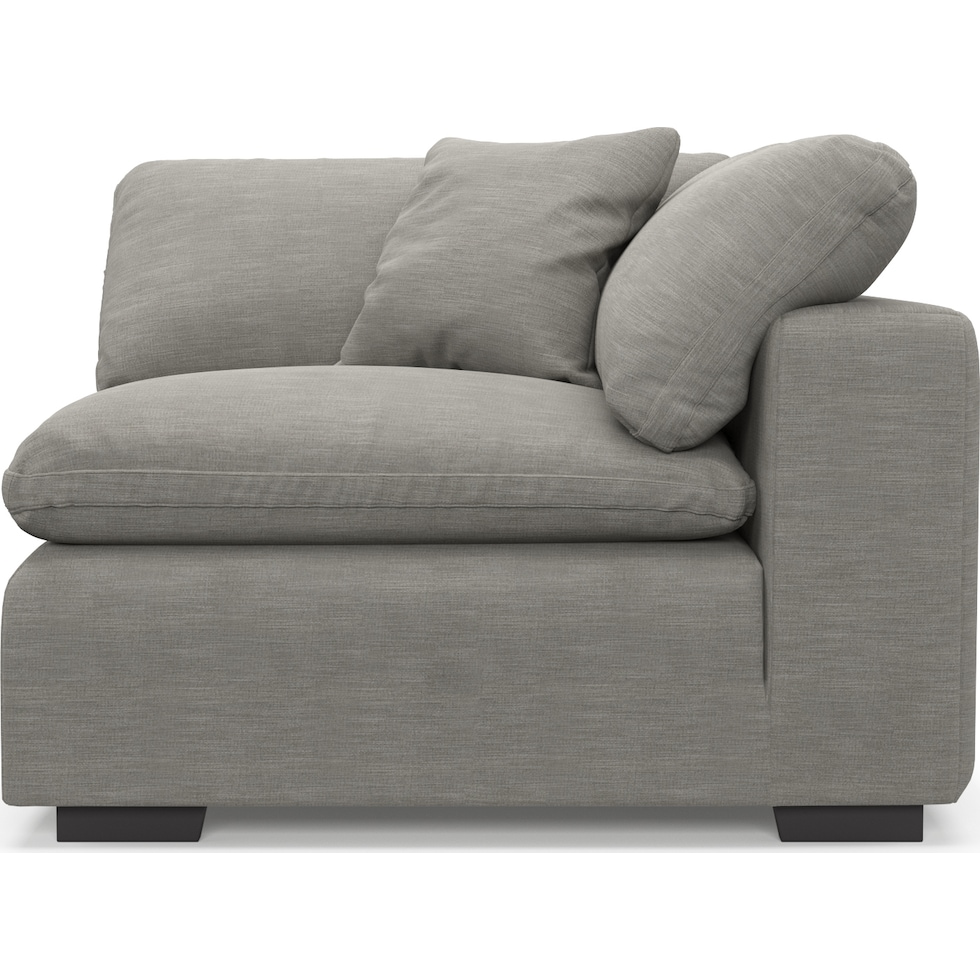 plush gray corner chair   