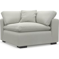 plush gray corner chair   