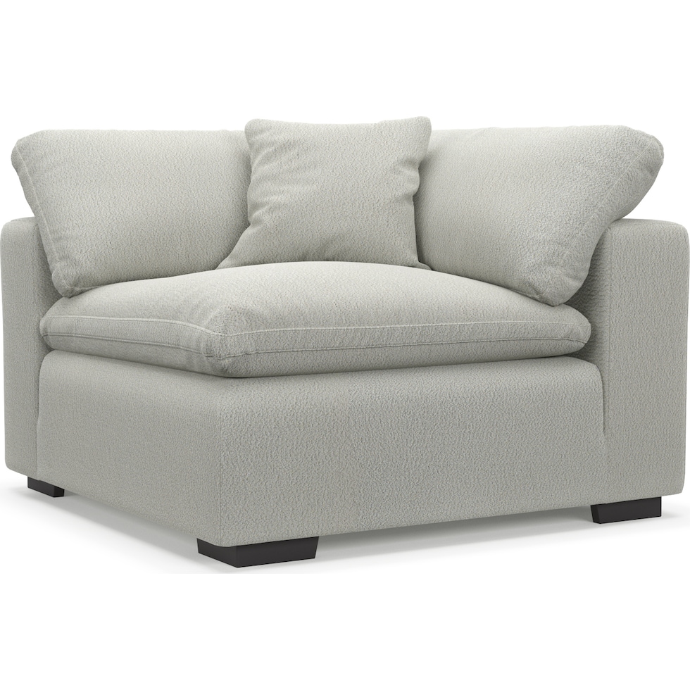 plush gray corner chair   