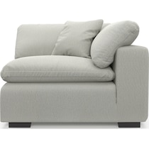 plush gray corner chair   