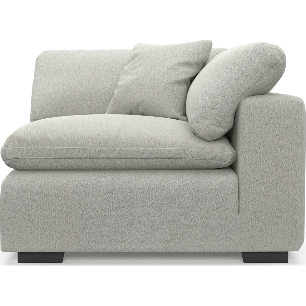 plush gray corner chair   