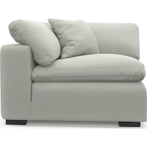plush gray corner chair   