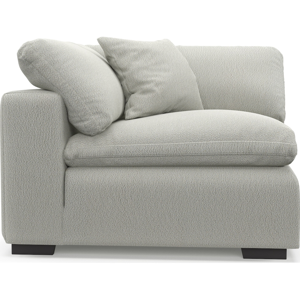 plush gray corner chair   
