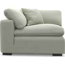 plush gray corner chair   