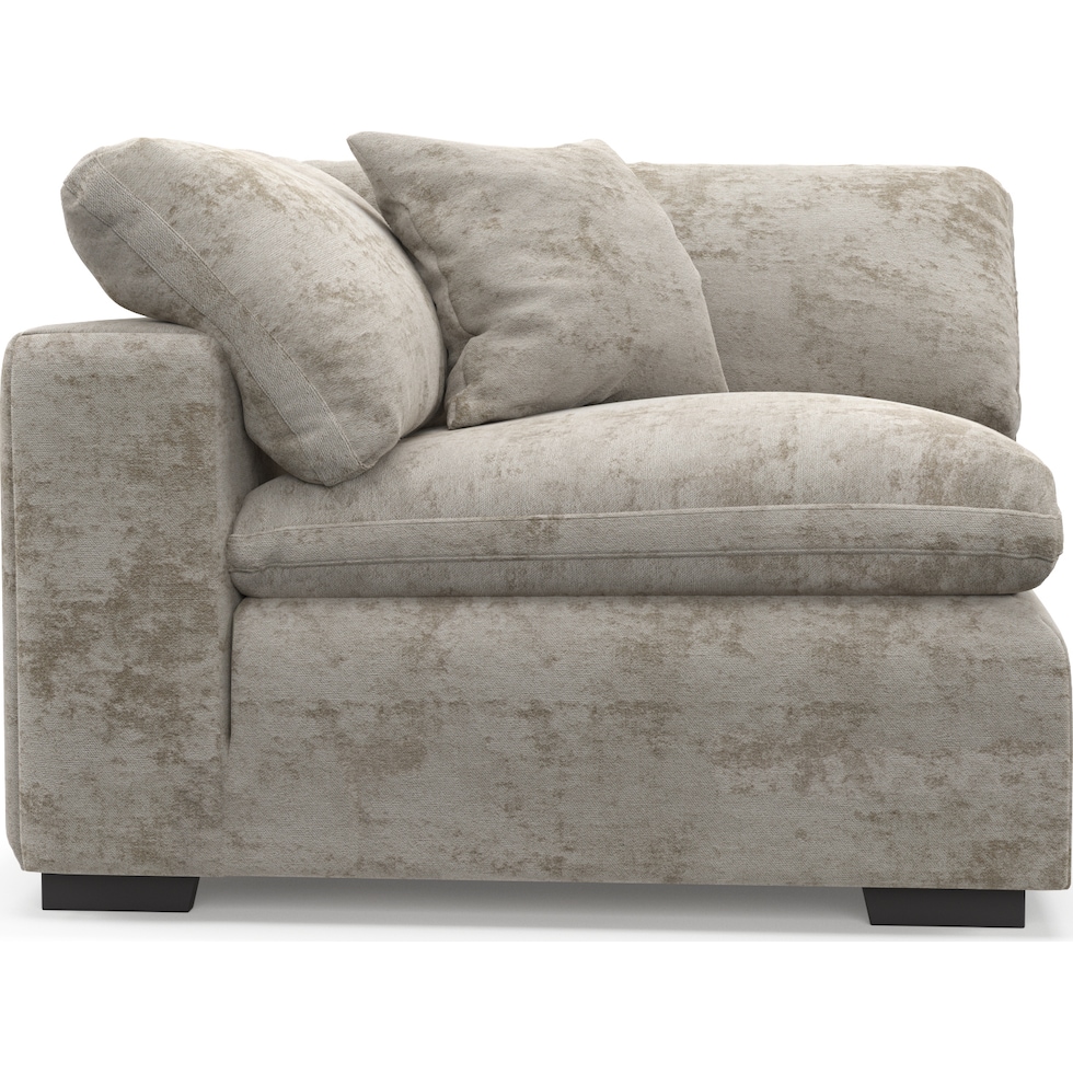 plush gray corner chair   