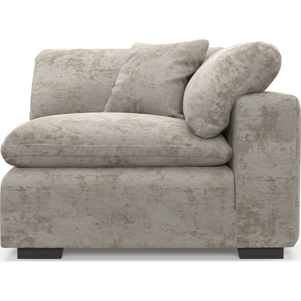 plush gray corner chair   