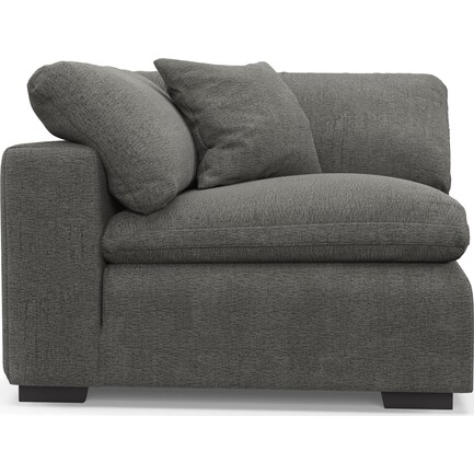Plush Feathered Comfort Corner Chair - Living Large Charcoal