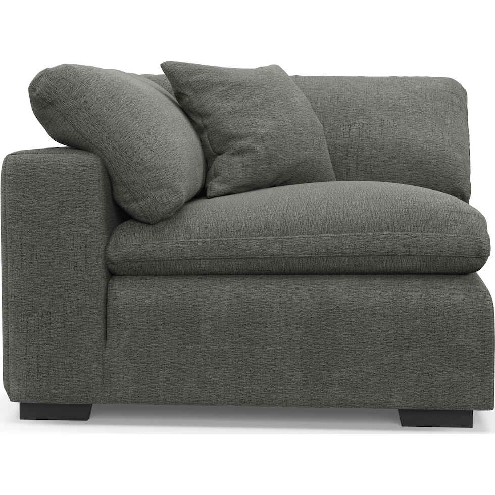 plush gray corner chair   