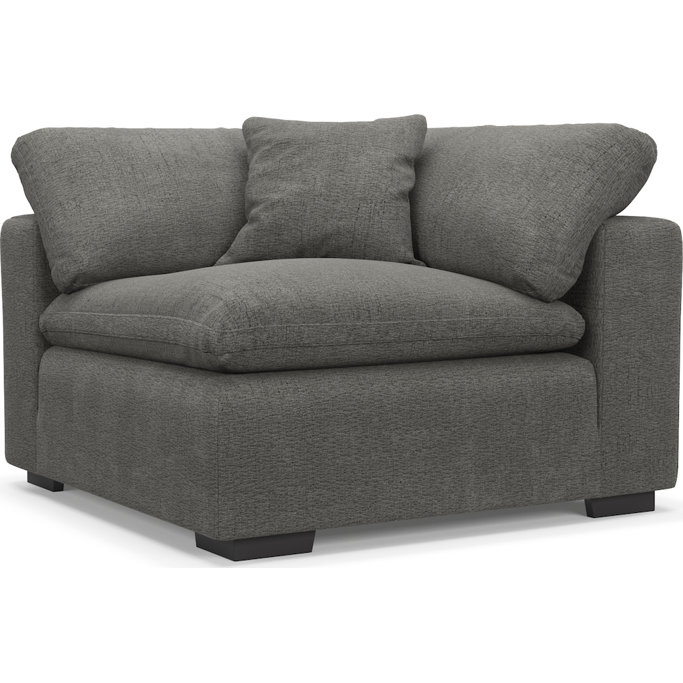 plush gray corner chair   