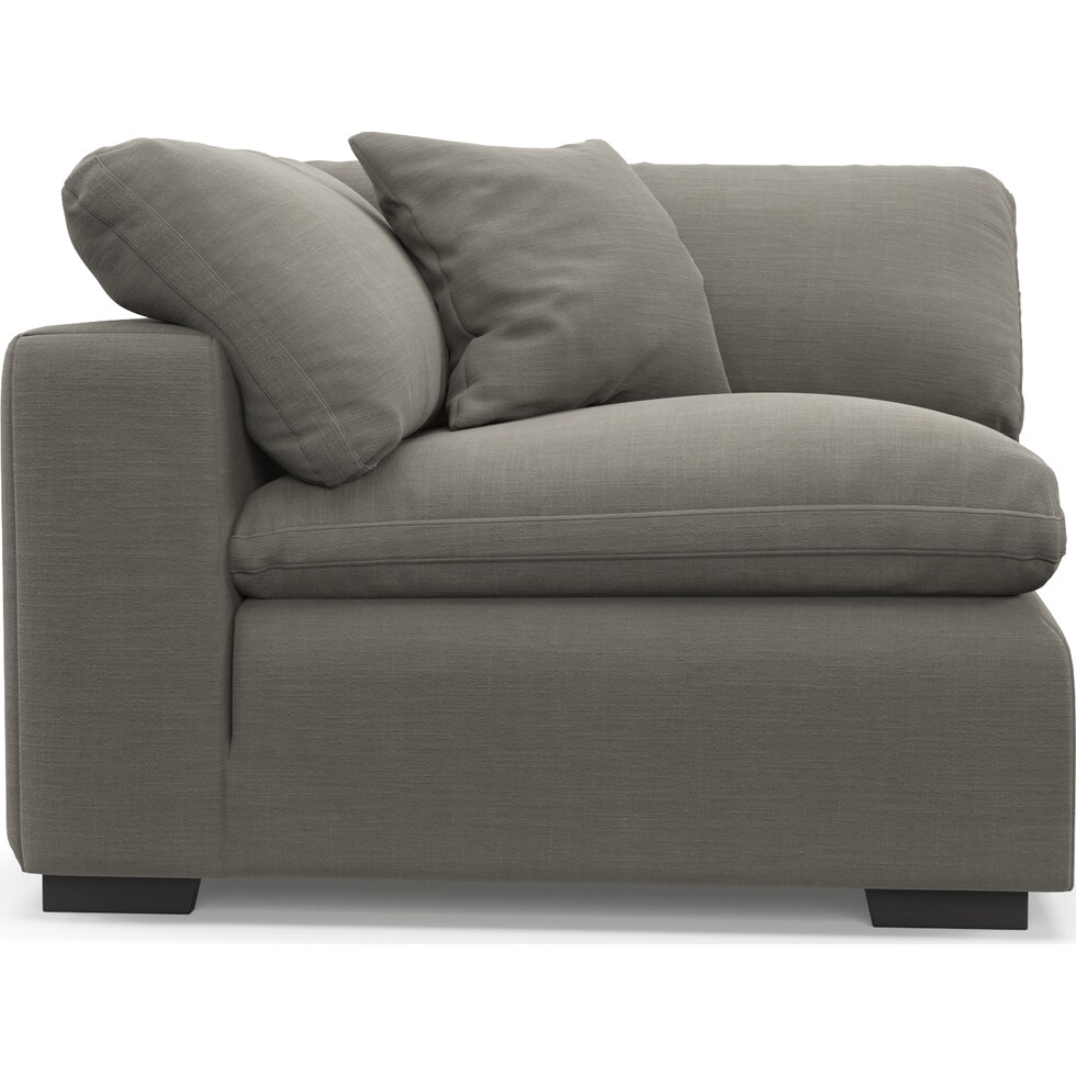 plush gray corner chair   
