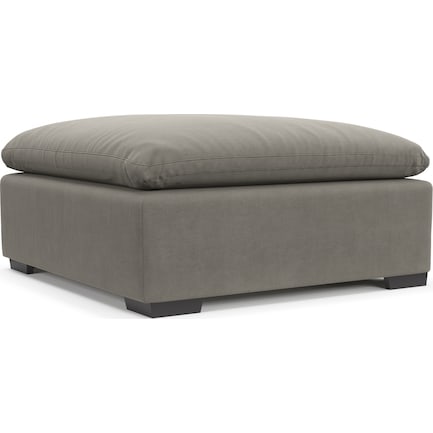 Plush Feathered Comfort Ottoman - Abington Fog