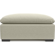 plush gray ottoman   