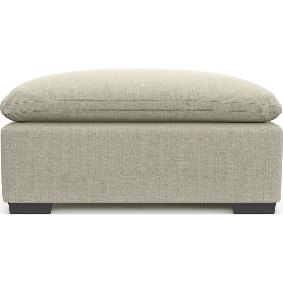 plush gray ottoman   