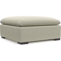 plush gray ottoman   