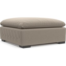 plush gray ottoman   