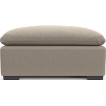 plush gray ottoman   