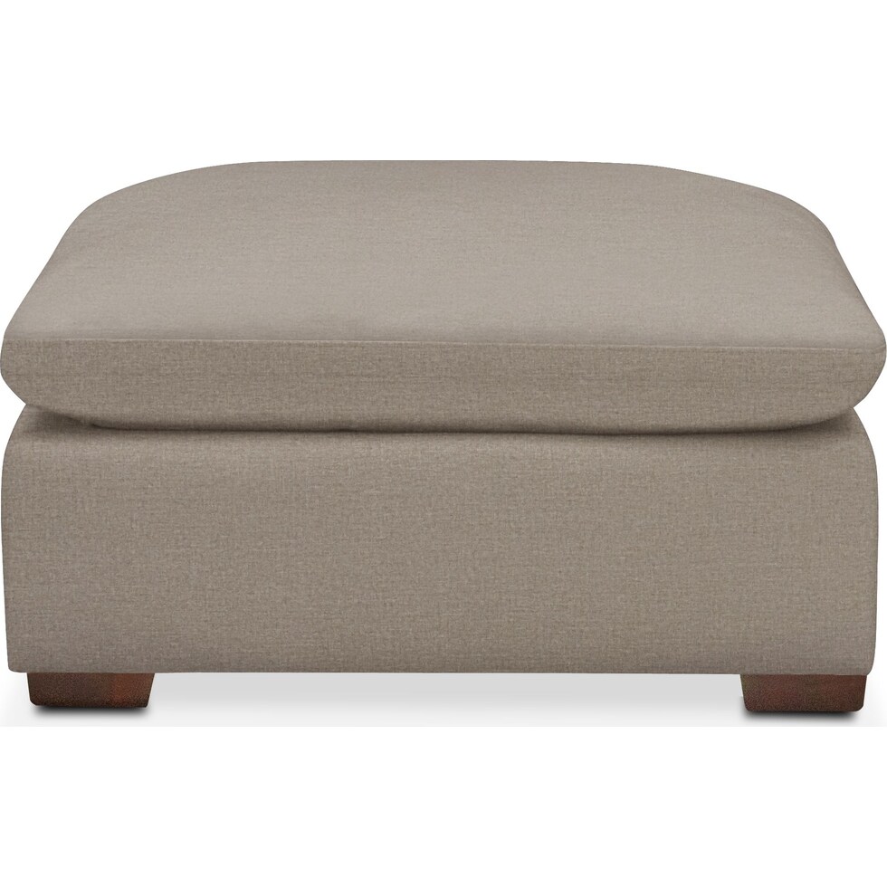 plush gray ottoman   