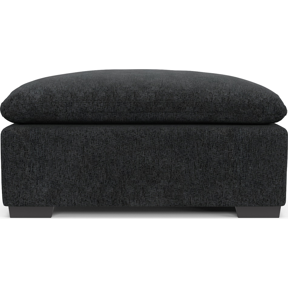 Plush Core Comfort Ottoman Sherpa Charcoal Value City Furniture
