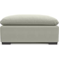 plush gray ottoman   