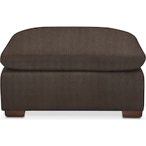 plush gray ottoman   
