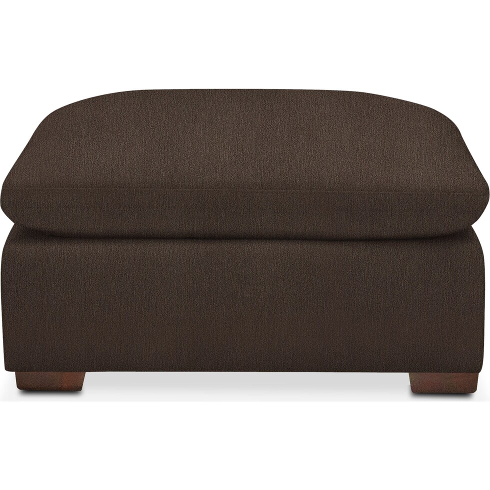 plush gray ottoman   