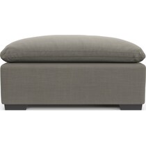 plush gray ottoman   