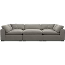 plush gray sectional   