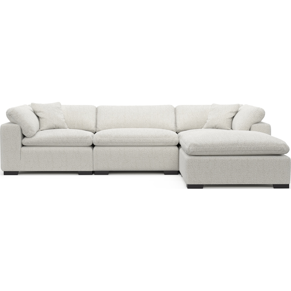 plush gray sectional   