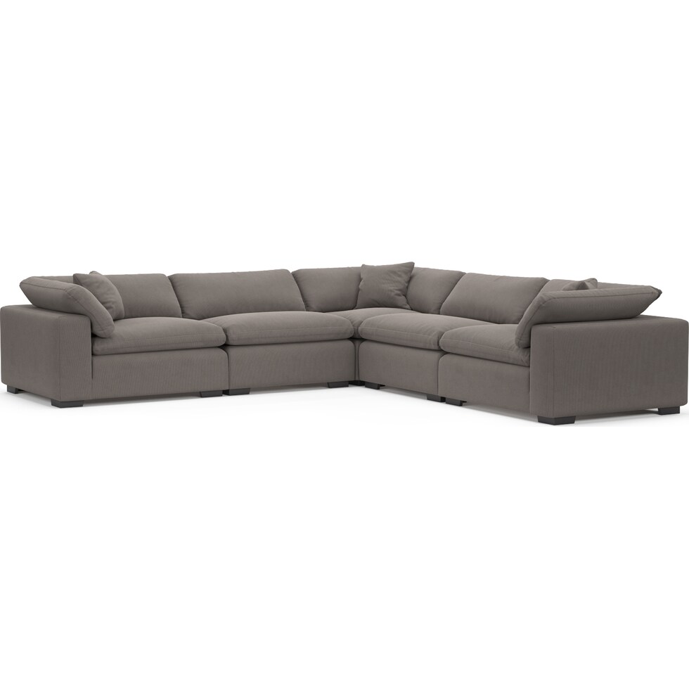 plush gray sectional   