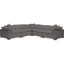 plush gray sectional   