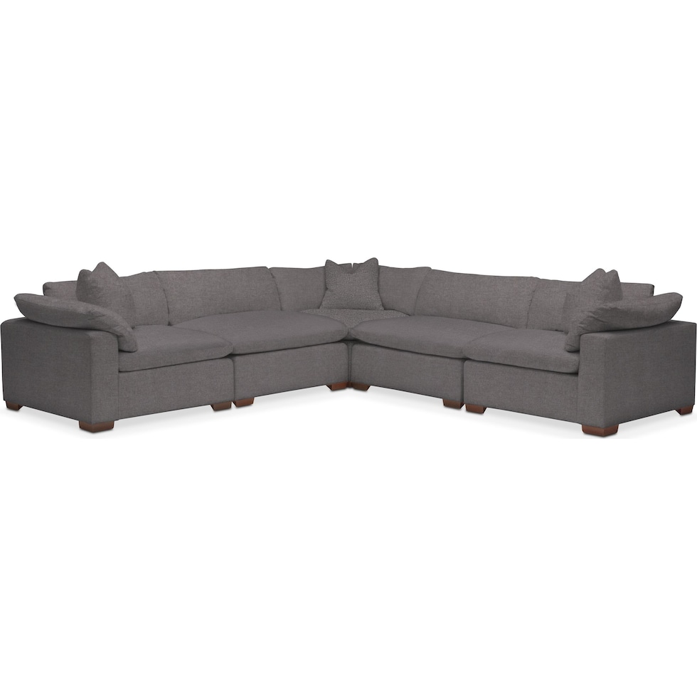 plush gray sectional   