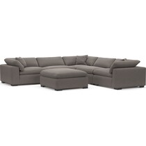 plush gray sectional   