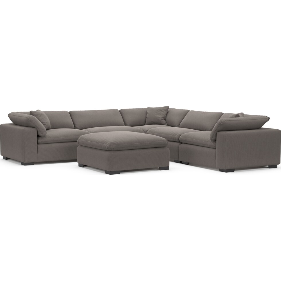 plush gray sectional   