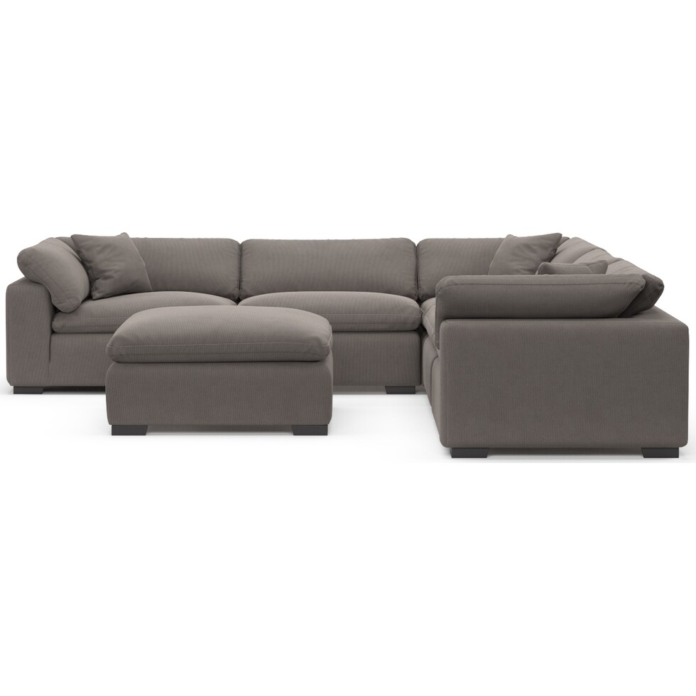 plush gray sectional   