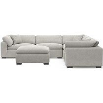 plush gray sectional