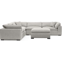 plush gray sectional