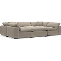 plush gray sectional   