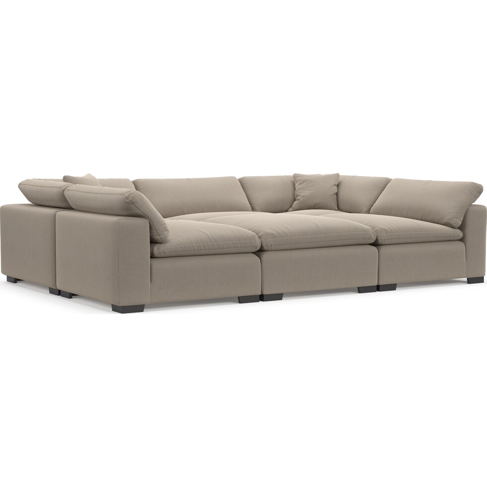 plush gray sectional   
