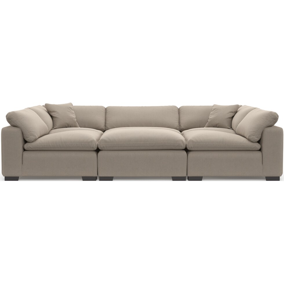 plush gray sectional   