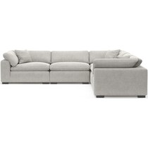 plush gray sectional   
