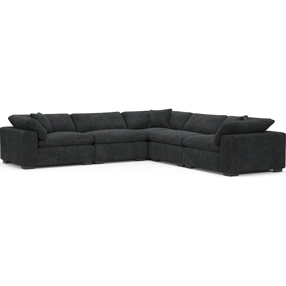 plush gray sectional   