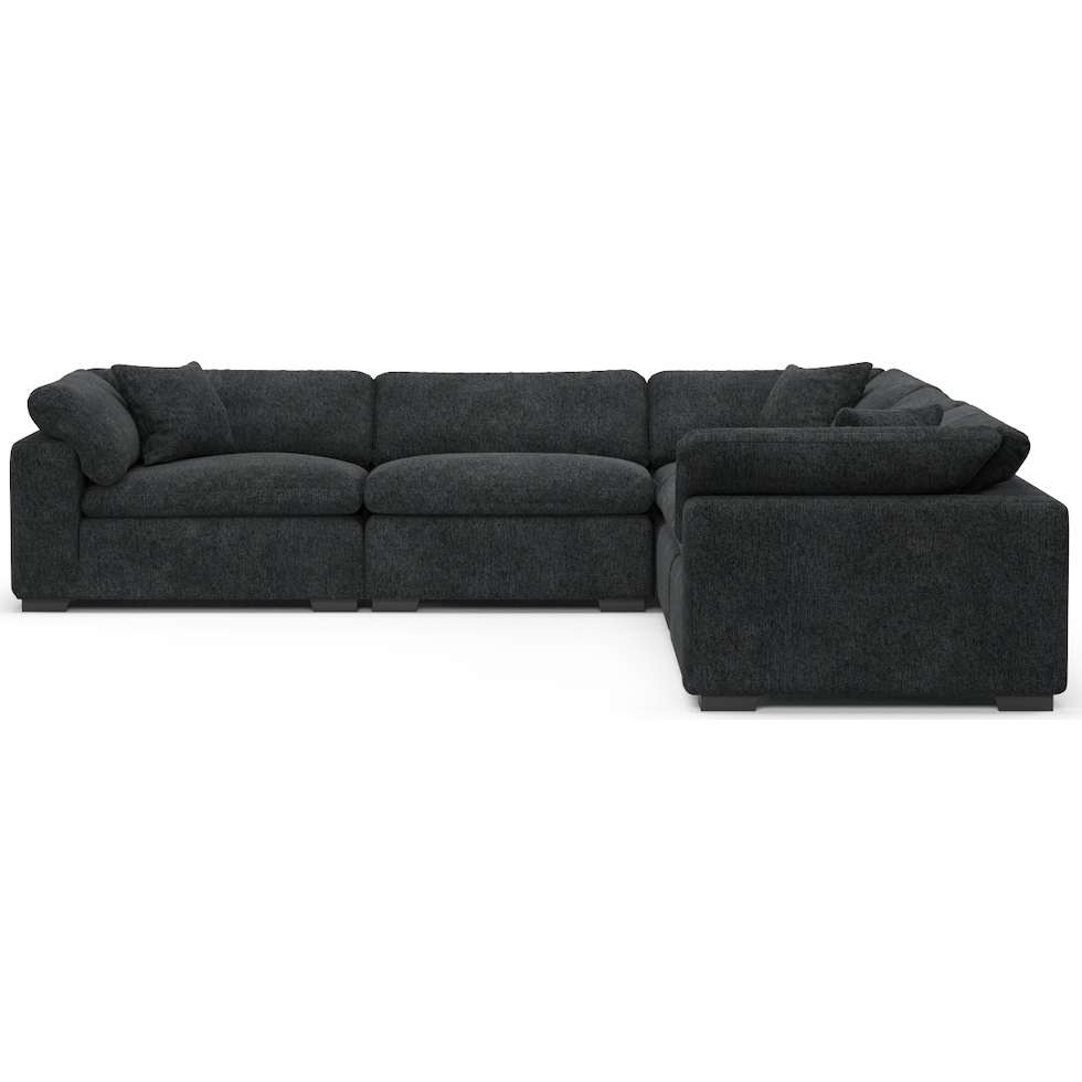 plush gray sectional   