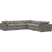 plush gray sectional   