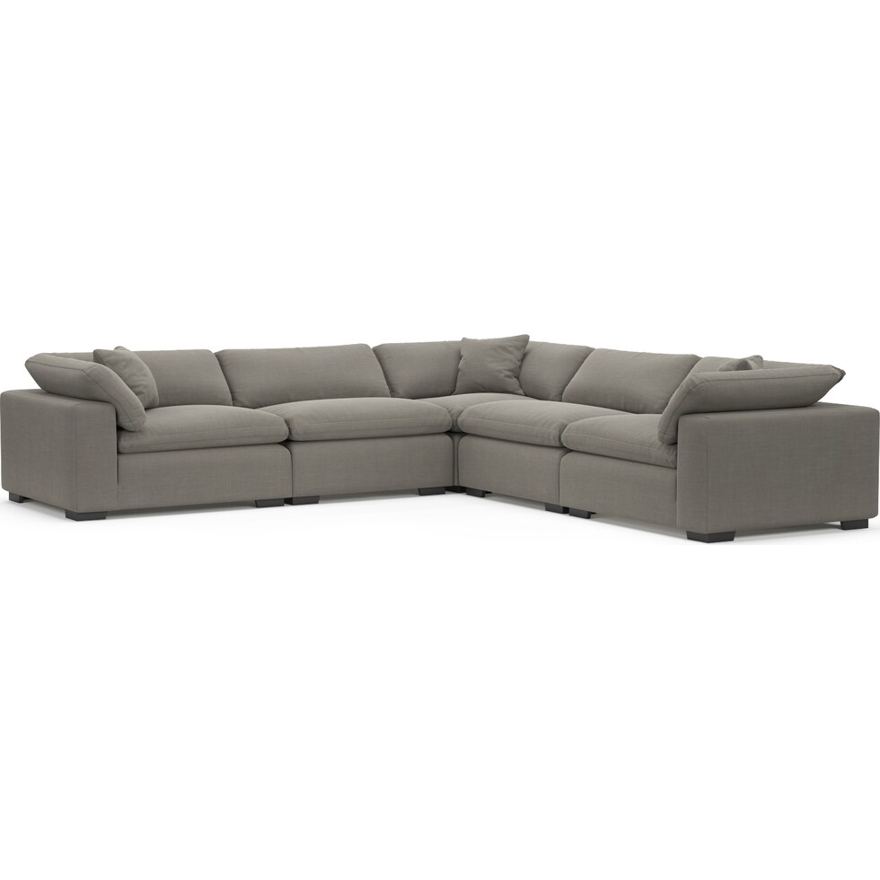 plush gray sectional   