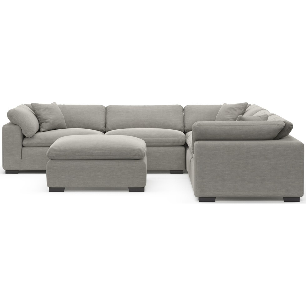 plush gray sectional   