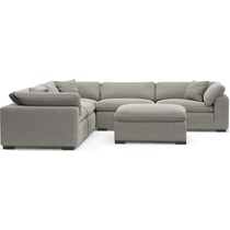 plush gray sectional   