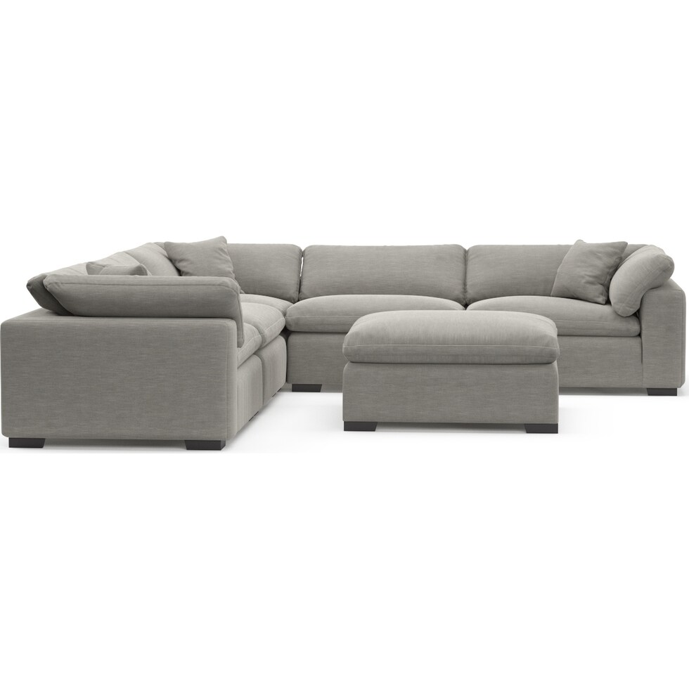 plush gray sectional   