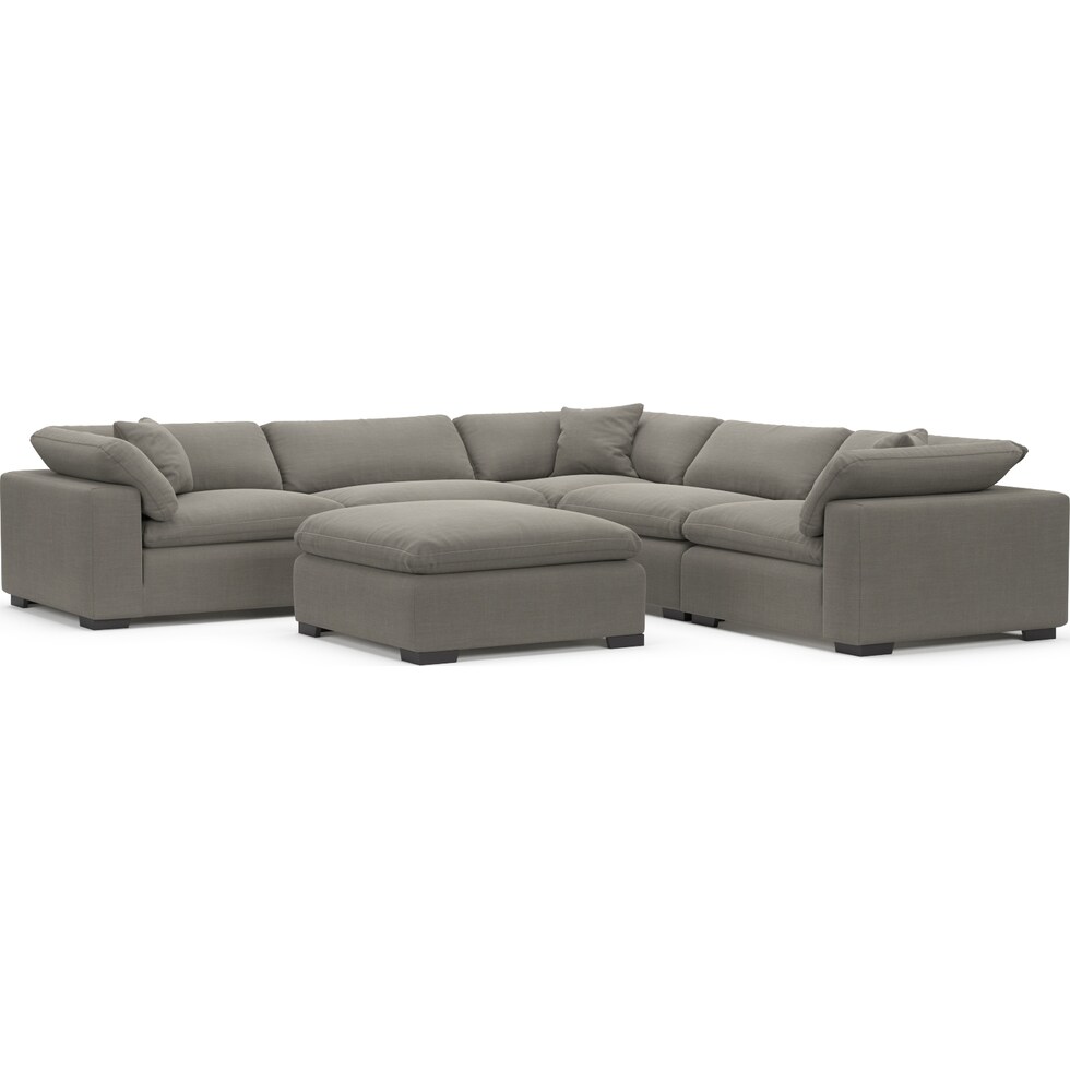 plush gray sectional   