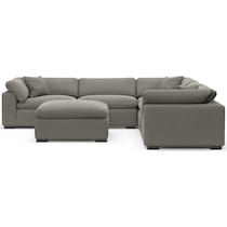 plush gray sectional   